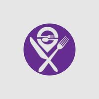 voedsel punt logo ontwerpen concept vector, restaurant logo ontwerpen sjabloon illustratie vector