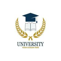 universiteitsacademie school en cursus logo ontwerpsjabloon vector