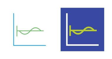 cosinus diagram vector icoon