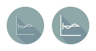 cosinus diagram vector icoon