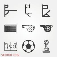 voetbal pictogrammen instellen vector