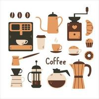 koffie vector set