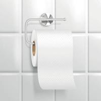 hangende toiletpapier realistische samenstelling vectorillustratie vector