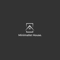 minimalistische modern huis logo vector. huis logo met modern stijl logo sjabloon. vector illustratie. elegant logo