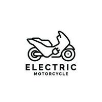 elektrisch motorfiets logo ontwerp vector