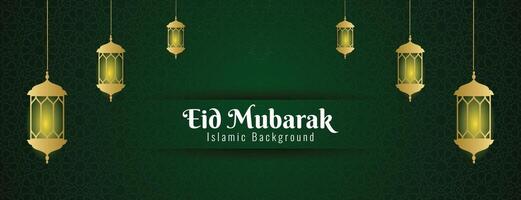 eid mubarak groet sjabloon voor spandoek vector