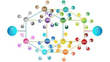 moderne zakelijke horizontale tijdlijn proces grafiek infographics sjabloon vector