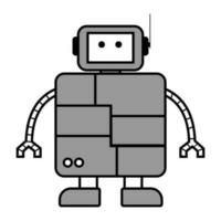 robot logo vector illustratie