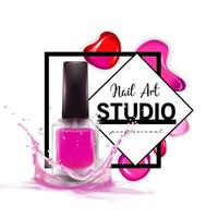 nail art studio logo ontwerpsjabloon
