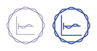 cosinus diagram vector icoon