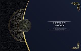 luxe gouden mandala sierlijke achtergrond vector