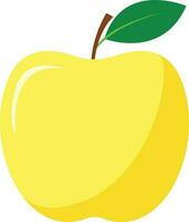 vers geel appel geïsoleerd, gezond voedsel concept vector