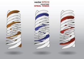 vector spiraalvormige toren