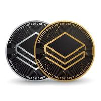 stratis gouden en zilveren cryptocurrency vector