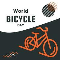 een poster van wereld fiets dag vector