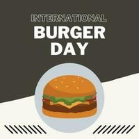 een poster voor de Internationale hamburger dag vector