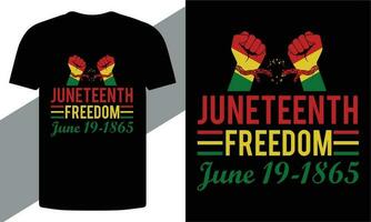 juneteenth t-shirt ontwerp vrij downloaden vector