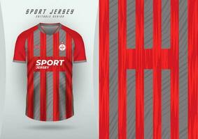 achtergrond voor sport- Jersey, voetbal Jersey, rennen Jersey, racing Jersey, patroon, rood en grijs strepen. vector