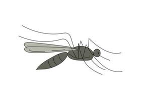mug. insect. de concept van malaria controle. mug beet. tekening tekening. vector illustratie.