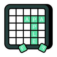 perfect ontwerp icoon van alfabet bord spel vector