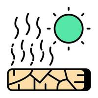 een icoon van droogte geïsoleerd Aan wit achtergrond vector