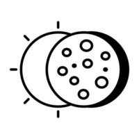 een modieus ontwerp icoon van zonne- verduistering vector