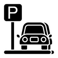 premium downloadpictogram van parkeerplaats vector