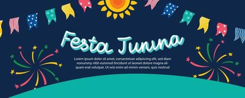 festa junina banner vector