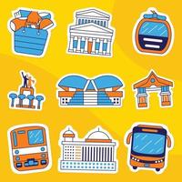 stickerpakket jakarta vector