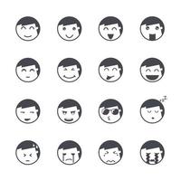 emoties man iconen vector illustratie