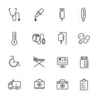 medische apparatuur iconen vector illustratie