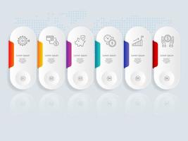 horizontale infographic presentatie element sjabloon vector