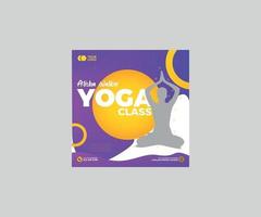 yoga meditatie sociale media post en sjabloon premium vector