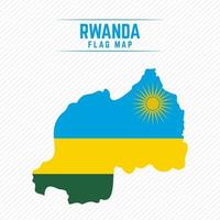 vlag kaart van rwanda vector