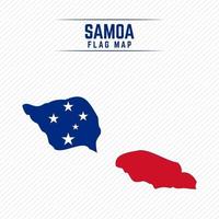 vlag kaart van samoa vector