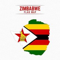 vlag kaart van zimbabwe vector