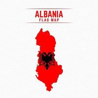 vlag kaart van albanië vector