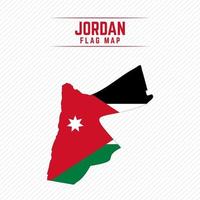 vlag kaart van jordanië vector