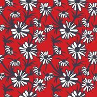 bloemen folk damast patroon fantasie bloemen geometrische fantasie vector