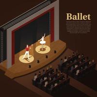 indoor theater ballet achtergrond vectorillustratie vector