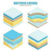 bed matras lagen orthopedische set vector illustratie