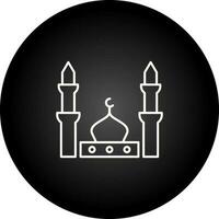 profeet moskee lijn icoon vector