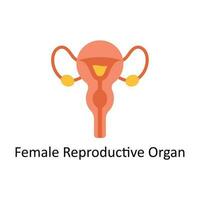 vrouw voortplantings- orgaan vector vlak icoon ontwerp illustratie. medisch en gezondheidszorg symbool Aan wit achtergrond eps 10 het dossier