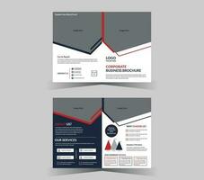 tweevoudig brochure sjabloon en vector ontwerp.