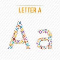 abstracte letter a met creatief ontwerp vector