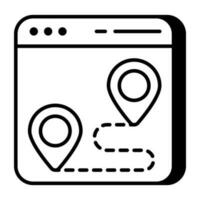 perfect ontwerp icoon van online route vector