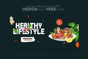 voedsel menu banner sociale media sjabloon vector