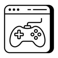 een creatief ontwerp icoon van gaming website vector