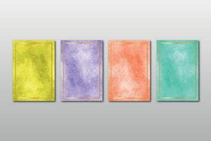 set van aquarel handgeschilderde achtergrond textuur aquarelle abstracte smaragdgroene achtergrond horizontale sjabloon vector