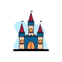 kasteel pictogram conceptueel vector illustratie ontwerp